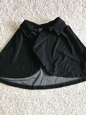 Alex Evenings Black Velvet Capelet